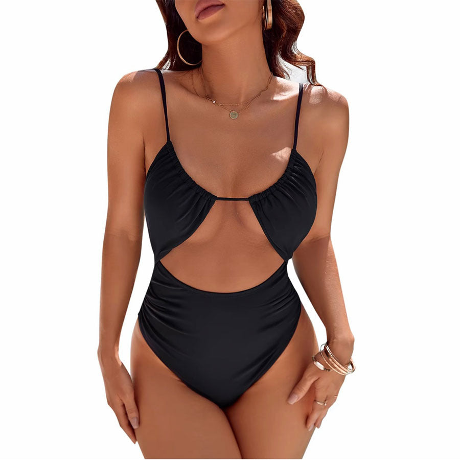 berg-feldt Maillot de bain femme avec découpes et échancrure haute