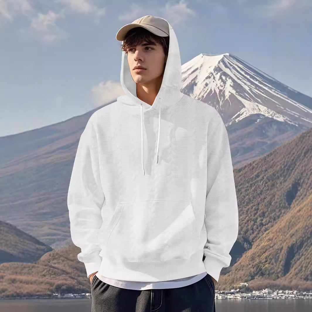 Herren Hoodie mit strukturiertem Design und Kängurutasche Berg-Feldt