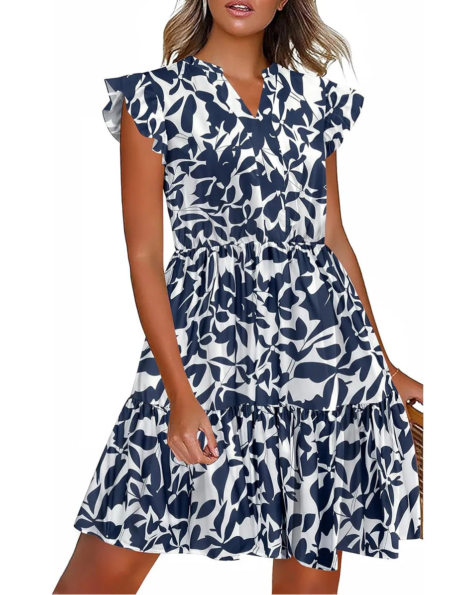 Robe fleurie à volants pour femme berg-feldt