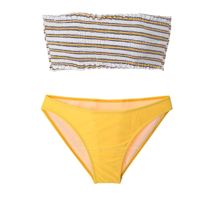 Haut de maillot de bain bandeau à armatures avec volants pour femme berg-feldt