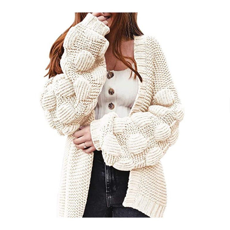 Cardigan en tricot pour femmes à manches volumineuses Berg-Feldt