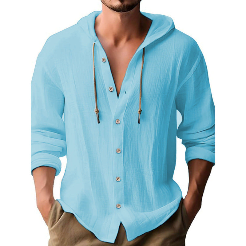 Chemise décontractée à capuche et boutonnée pour homme Berg-Feldt