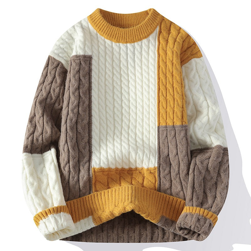 Herren modischer Pullover im Kabelstrickdesign Berg-Feldt
