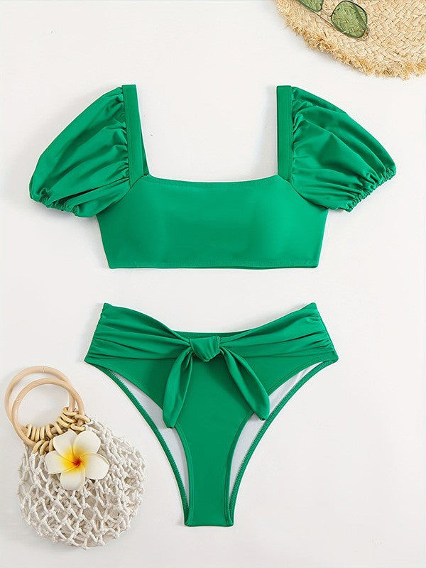 Haut de maillot de bain à manches bouffantes pour femme berg-feldt