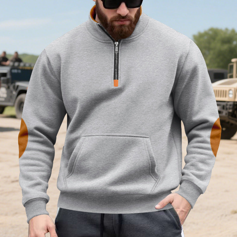 Hoodie homme avec col montant tendance et détails contrastants Berg-Feldt