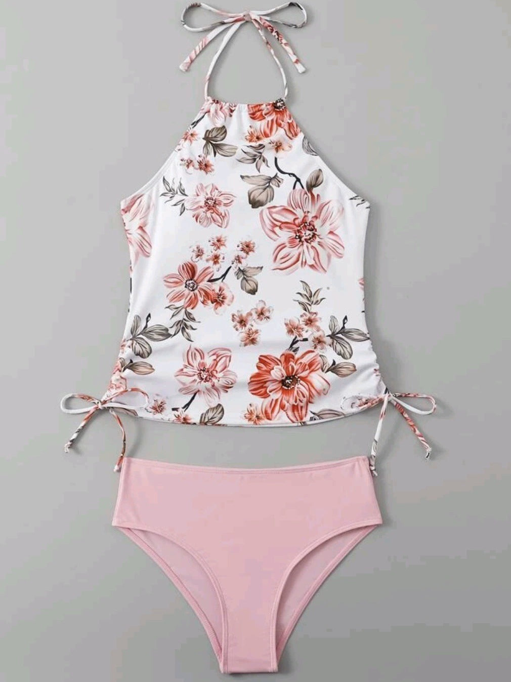 Berg-Feldt Ensemble bikini fleuri pour femme, haut dos nu et bas taille haute