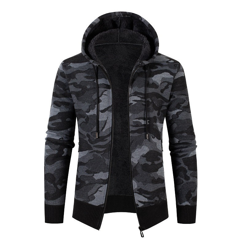 Herren modischer Kapuzensweater mit Karomuster Berg-Feldt