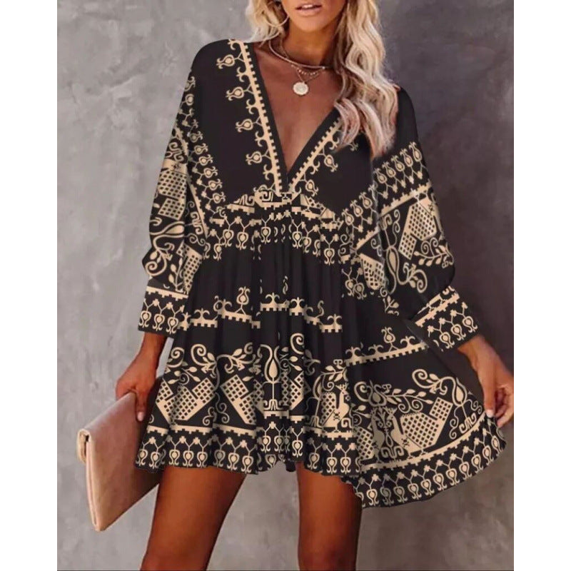 Mini-robe imprimée d'inspiration bohème par Berg-Feldt