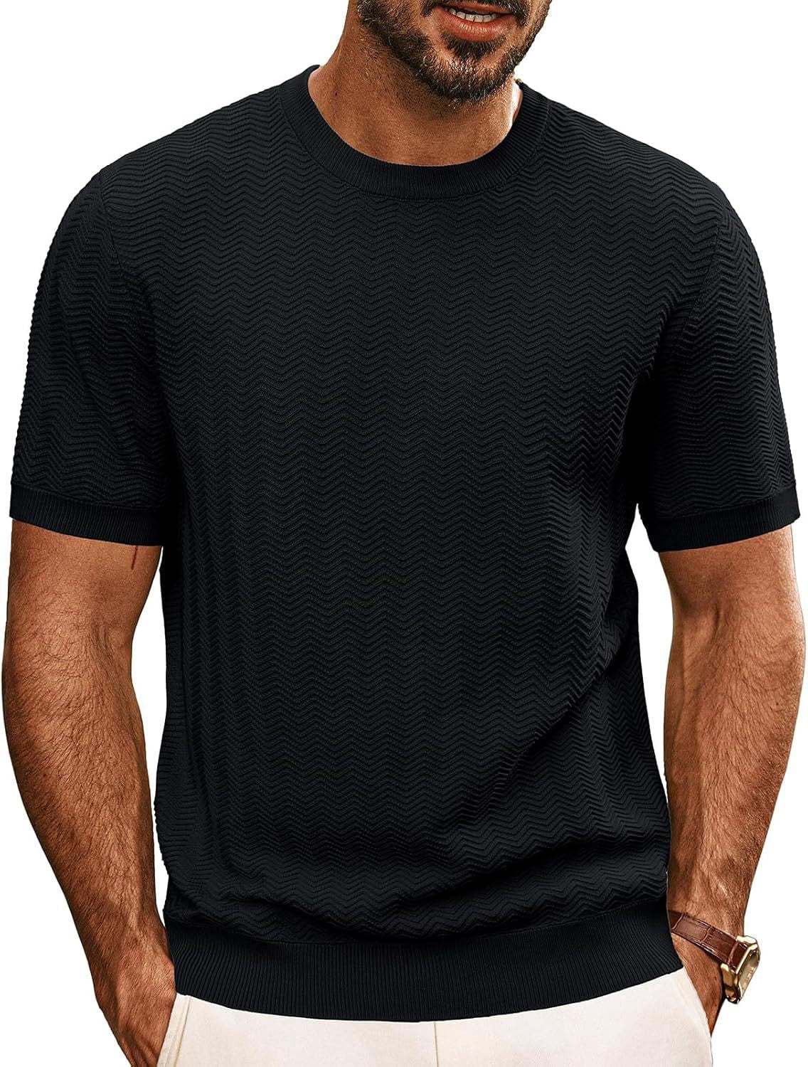 T-shirt ras du cou texturé homme Berg-Feldt