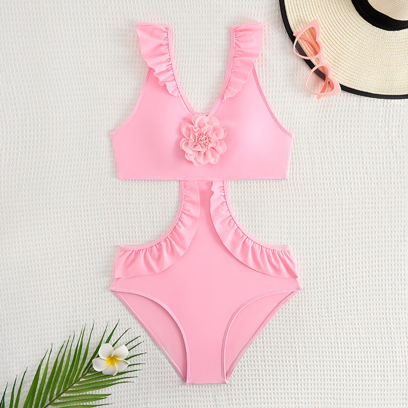 Maillot de bain femme Berg-Feldt avec volants et découpes florales