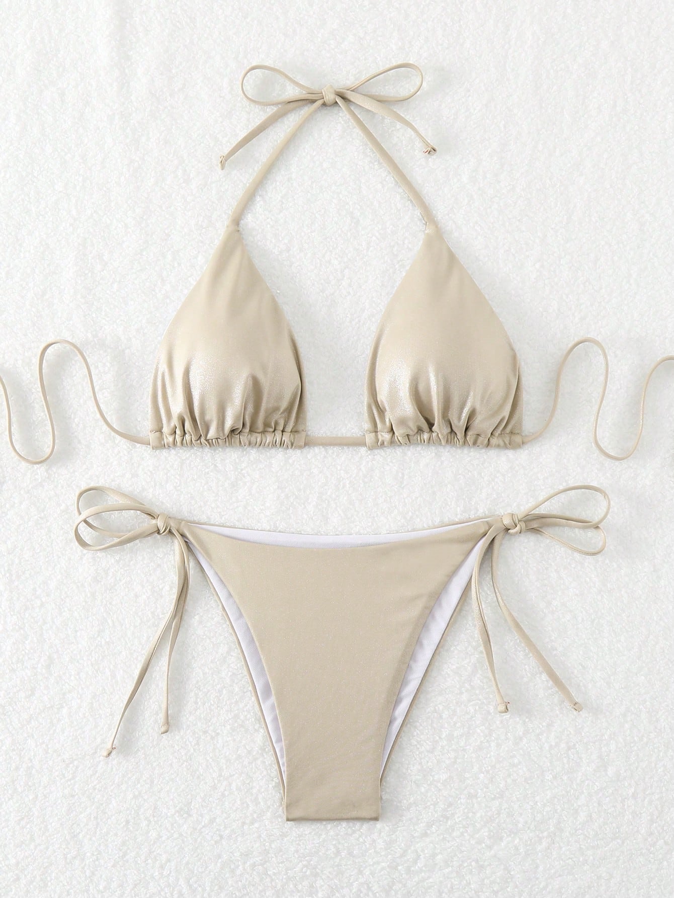 Haut de bikini triangle scintillant pour femme avec bretelles ajustables de berg-feldt