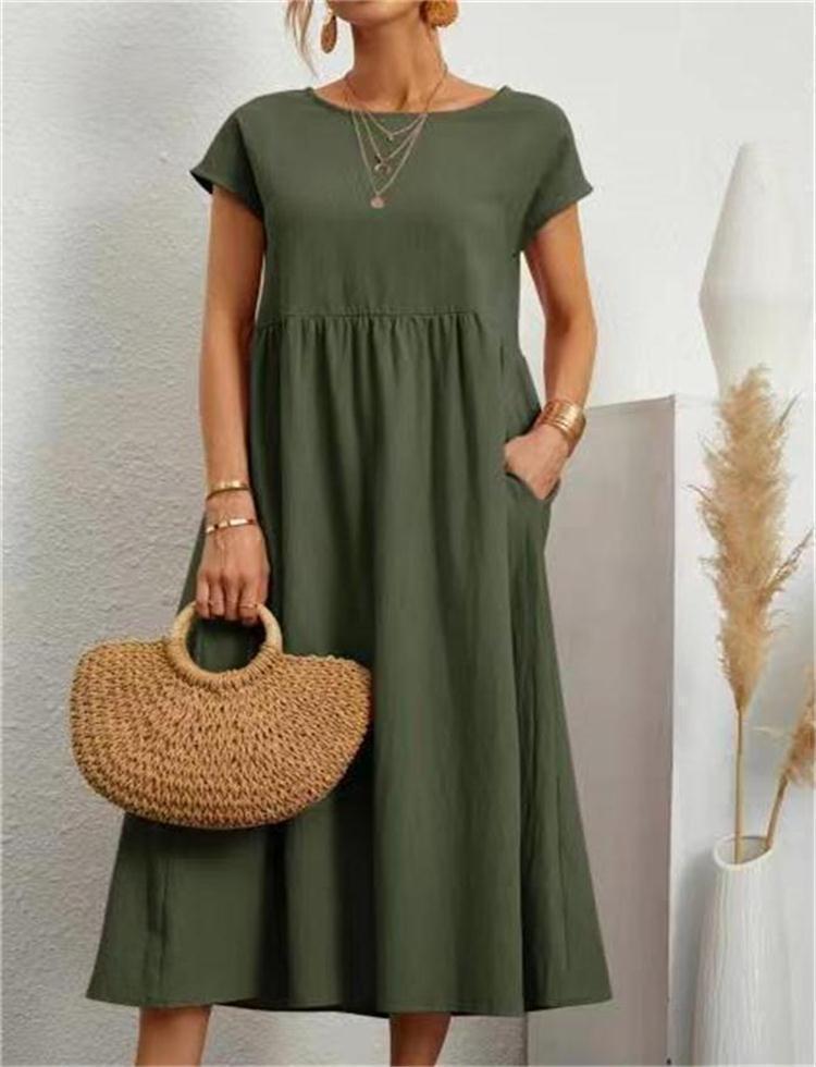 Robe mi-longue élégante et décontractée pour femme avec poches de berg-feldt