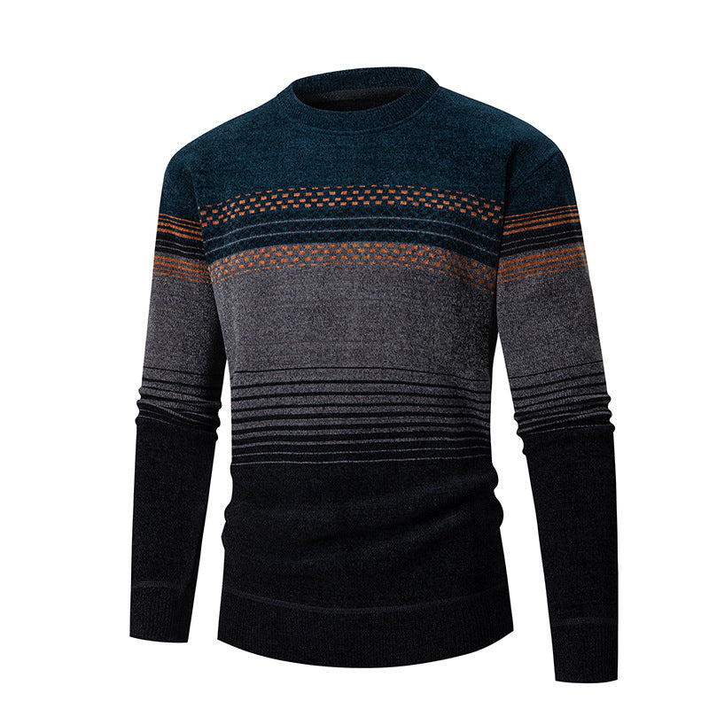 Pull-over de mode pour hommes avec motif texturé unique et motif multicolore Berg-Feldt
