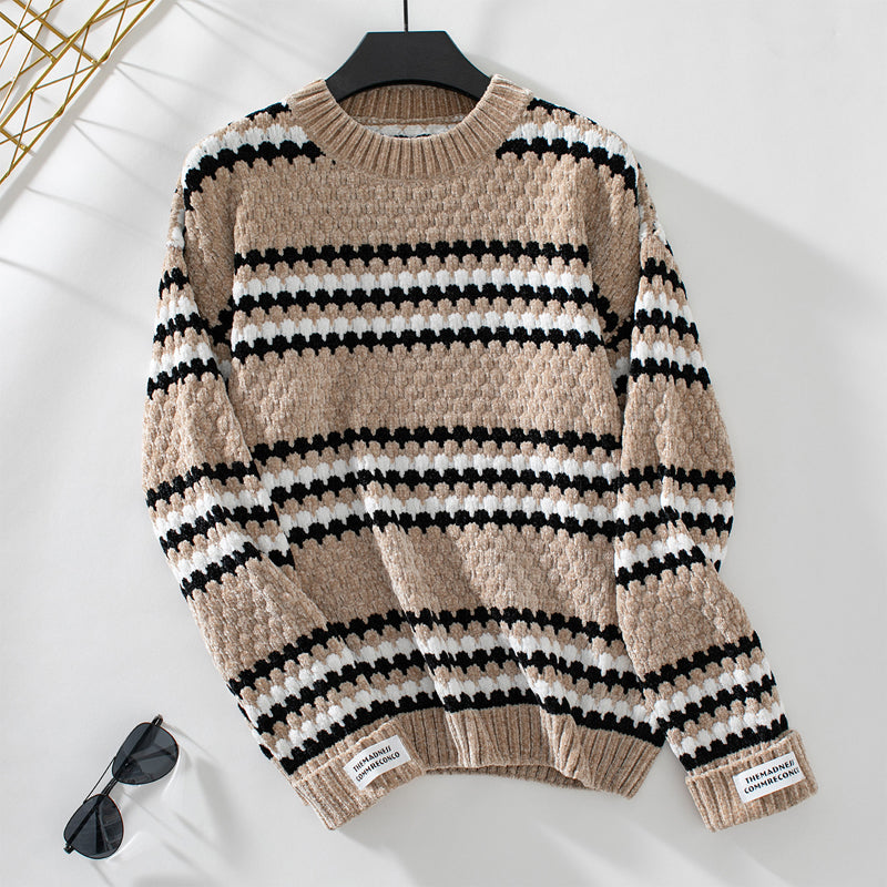 Berg-Feldt | Gestreifter Strickpullover Mit Modernem Stil