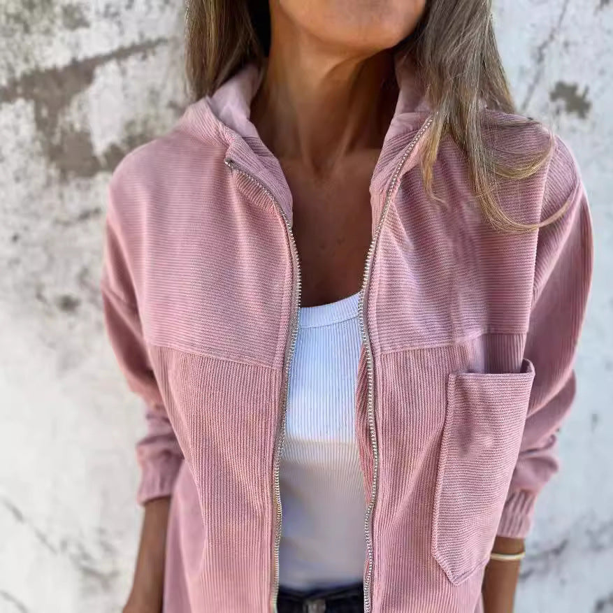 Veste légère en velours côtelé pour femme avec poches pratiques Berg-Feldt