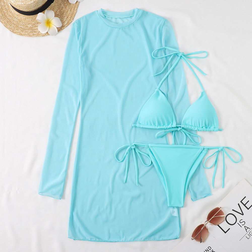 Strandkleid und Bikini mit langen Ärmeln und verstellbaren Trägern von berg-feldt
