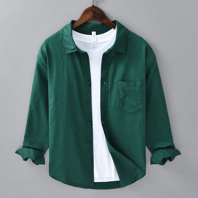 Chemise en lin DETLEF : Modèle décontracté