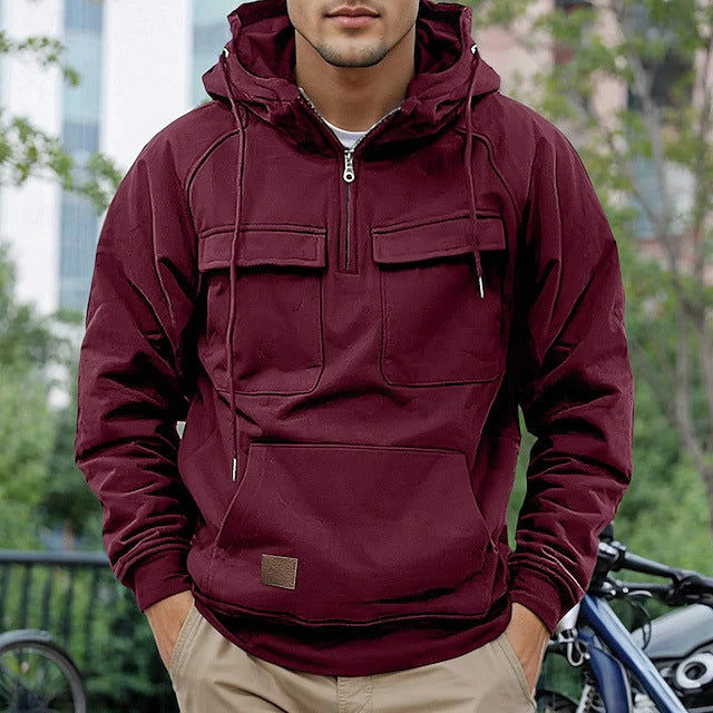 Herren modische Kapuzenjacke mit praktischen Taschen Berg-Feldt