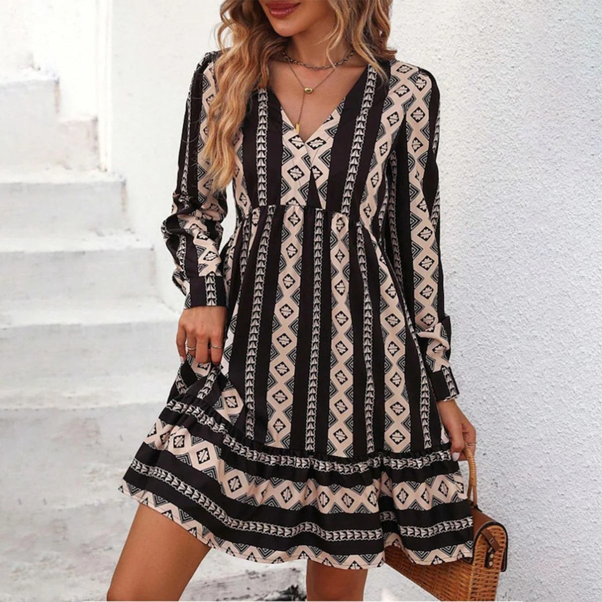 Robe courte trapèze femme bohème berg-feldt