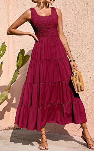 Robe longue étagée pour femme avec haut élastique de berg-feldt