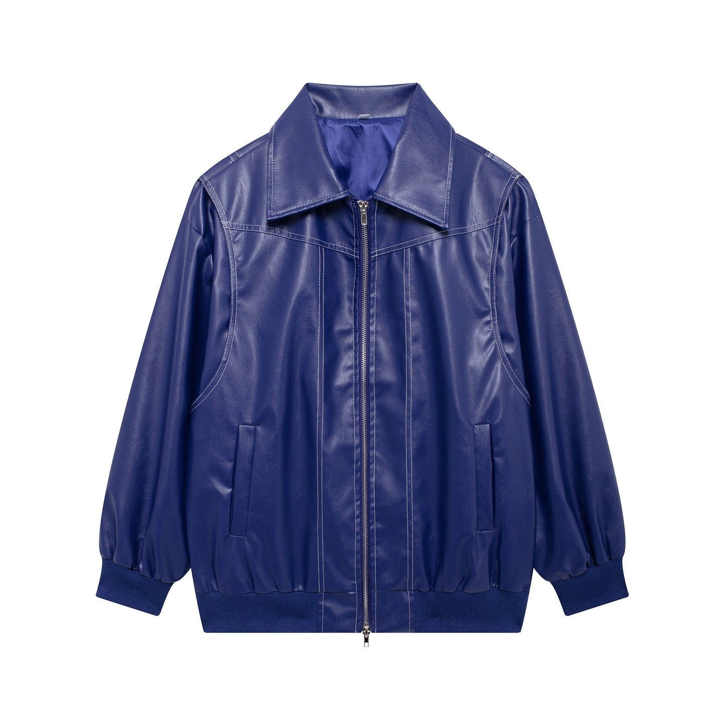 Blouson pour femme en similicuir coupe décontractée avec ourlet élastique Berg-Feldt