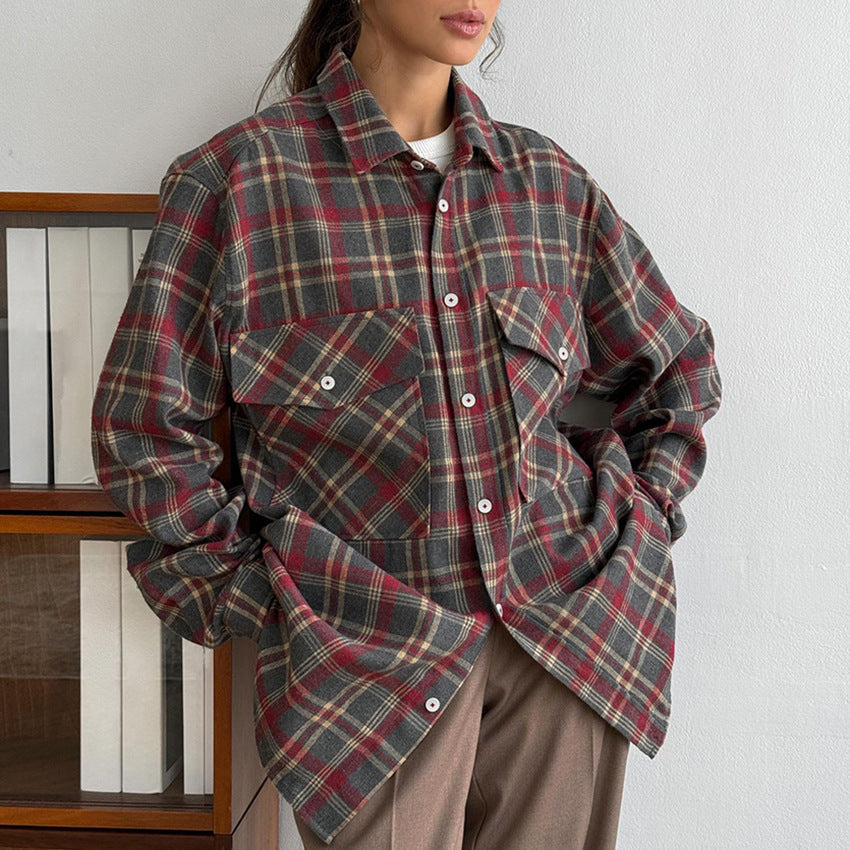 Chemise en flanelle Berg-Feldt pour femme, grandes tailles