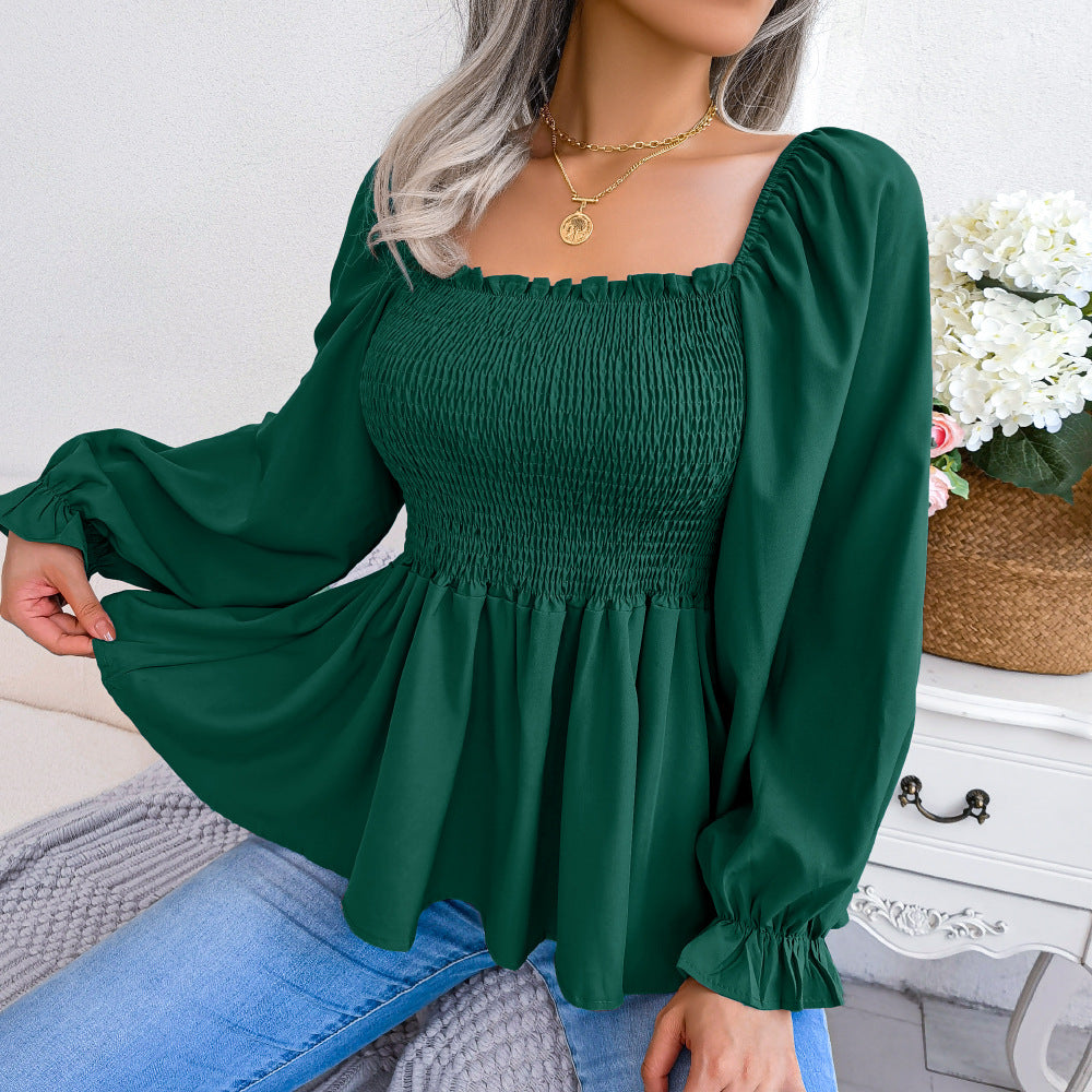 Blouse pour femme avec buste froncé et manches bouffantes par berg-feldt