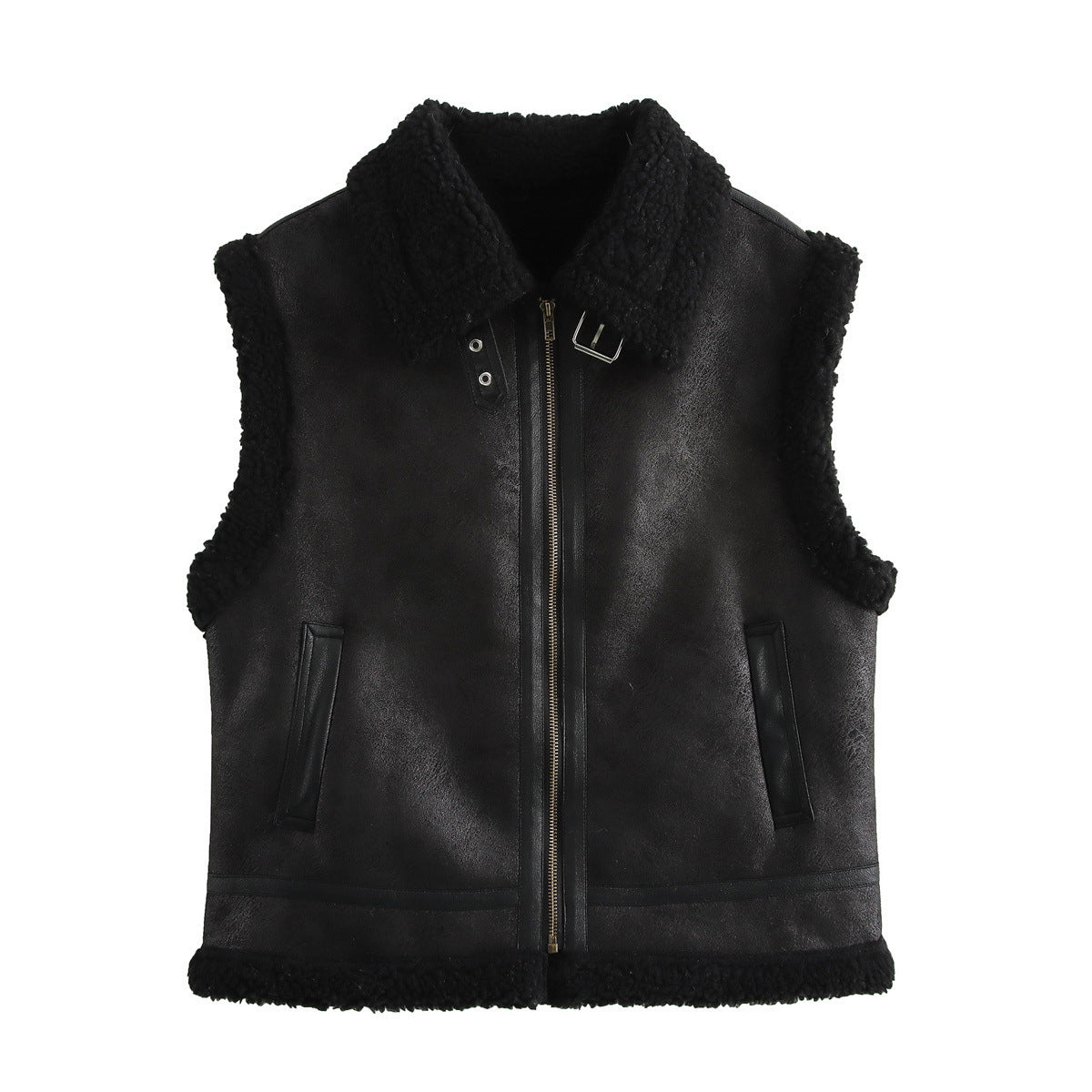 Women's Faux Fur Collar Vest berg-feldt