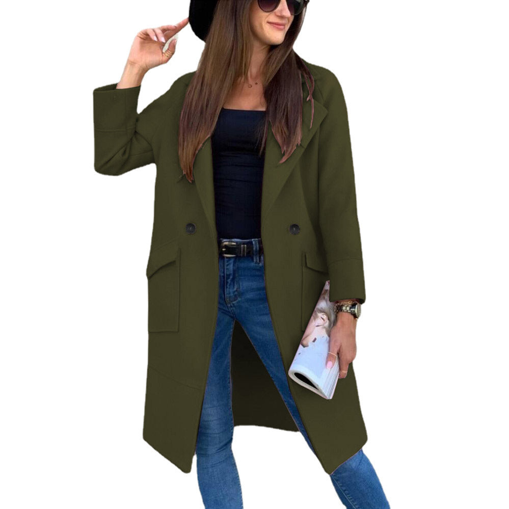 Manteau oversize décontracté pour femme avec poches modernes et revers élégant Berg-Feldt