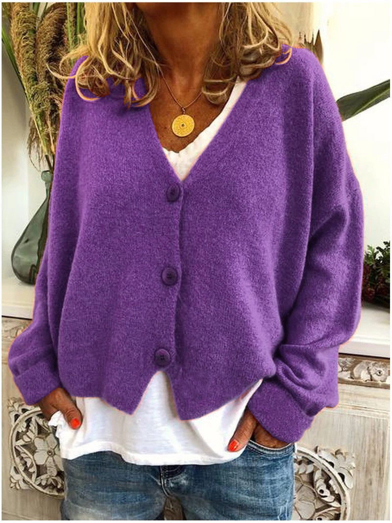 Cardigan décontracté en tricot pour femme avec devant ouvert et fermeture boutonnée Berg-Feldt