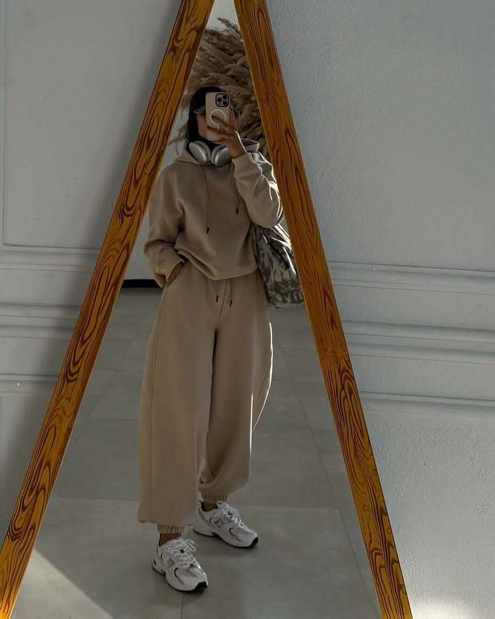 Survêtement de jogging oversized décontracté pour femme, motif montagne-champ