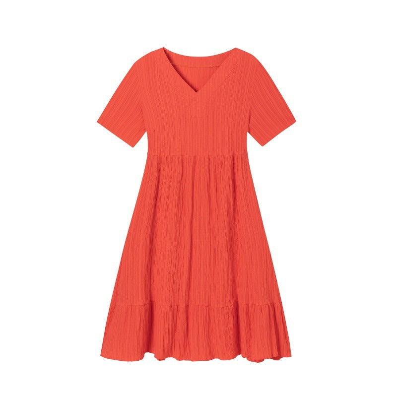 A-Linie Damen Midi Kleid mit V-Ausschnitt von berg-feldt