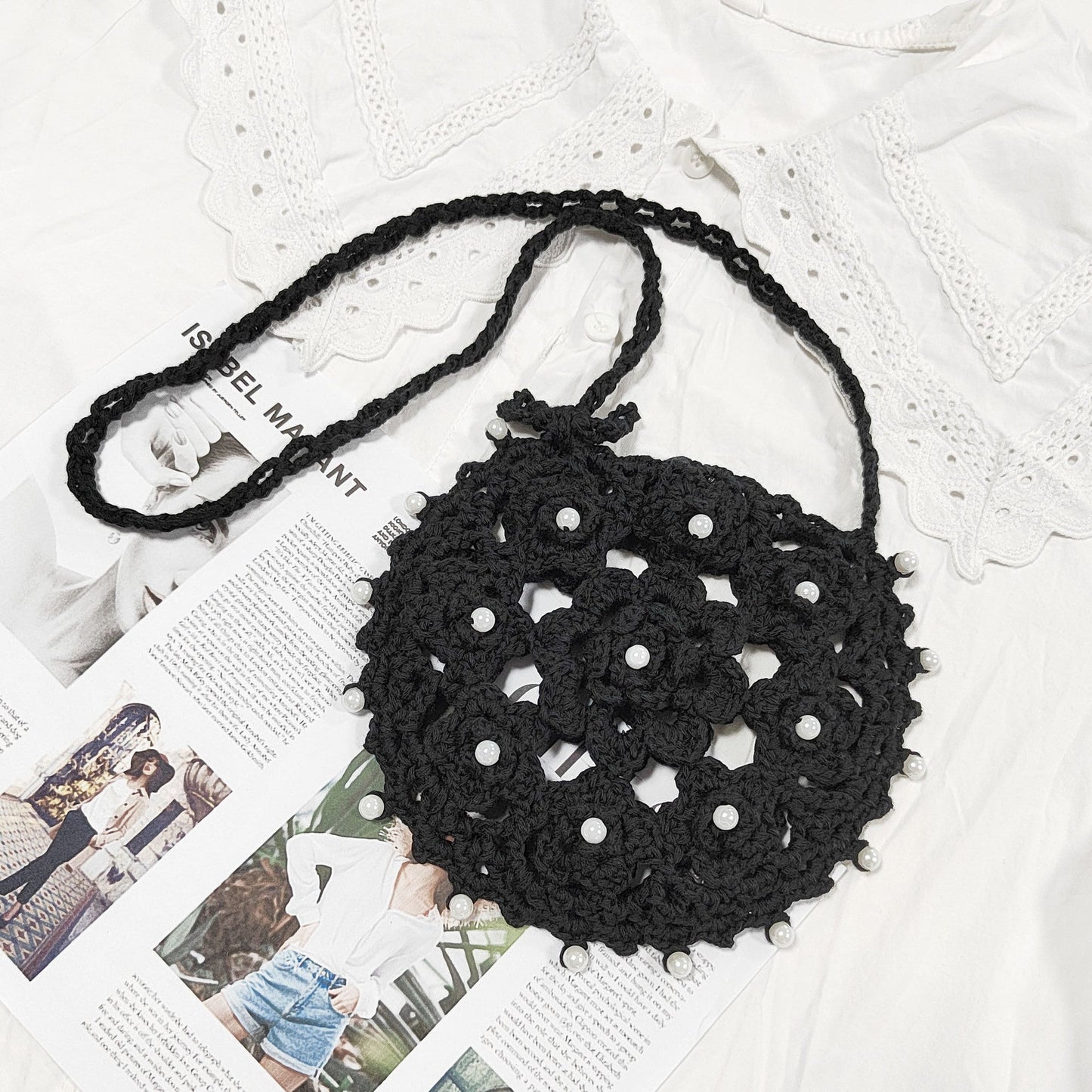 Sac à main fleuri au crochet Berg-Feldt pour femme