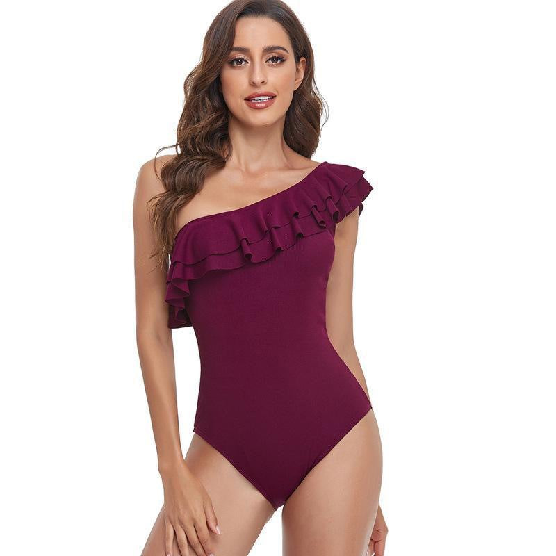 Maillot de bain femme Berg-Feldt avec volant sur un côté