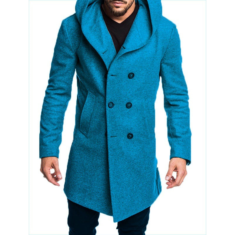 Manteau de ville à capuche croisé Berg-Feldt pour hommes
