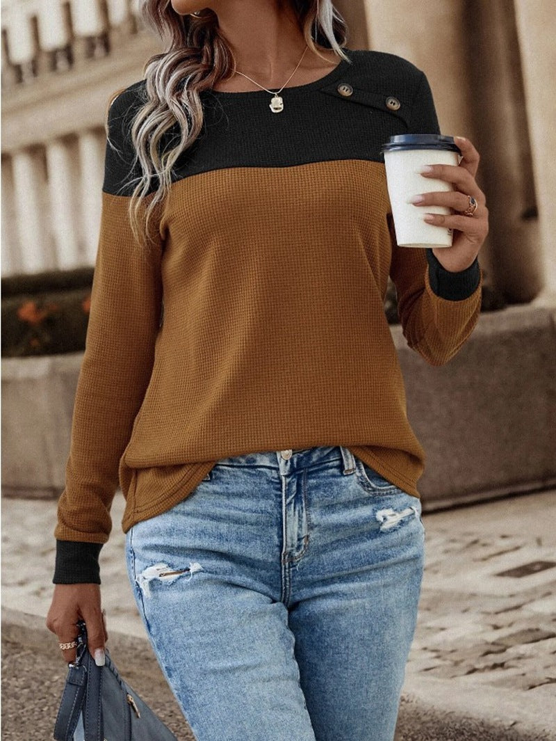 Damen Pullover mit strukturiertem Design und Button-Details Berg-Feldt