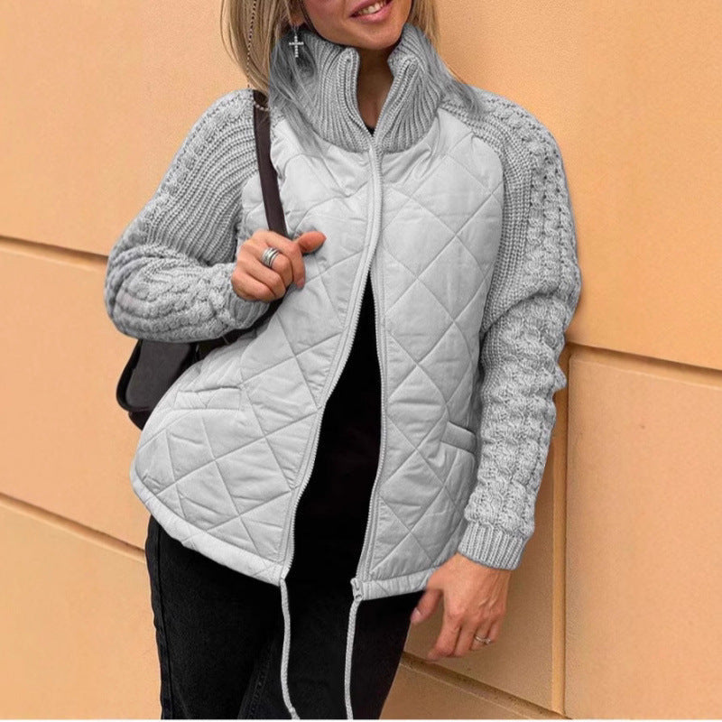 Doudoune chaude pour femme avec manches en tricot Berg-Feldt