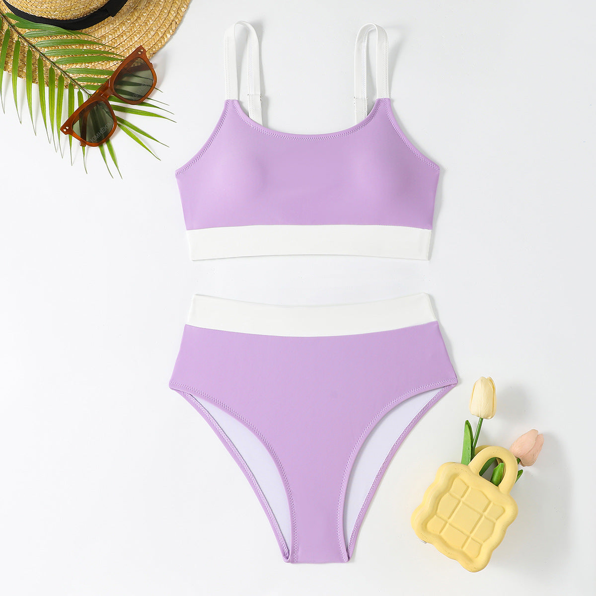 Haut et bas de bikini femme tendance avec culotte taille haute de berg-feldt