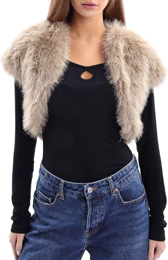 Damen-gilet en fausse fourrure duveteuse à design ouvert Berg-Feldt