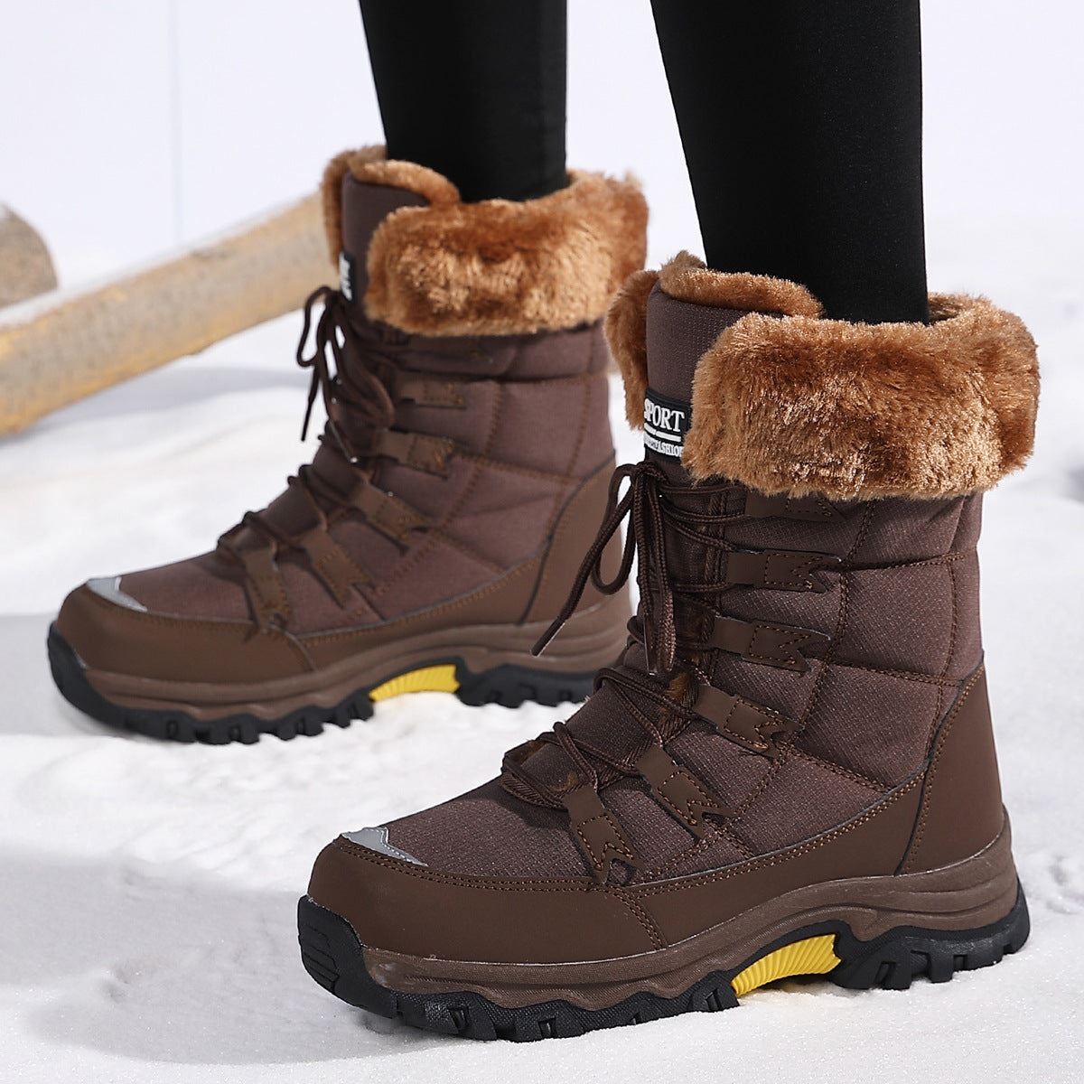 Bottes d'hiver isolées pour femme avec semelle antidérapante et doublure douillette Berg-Feldt