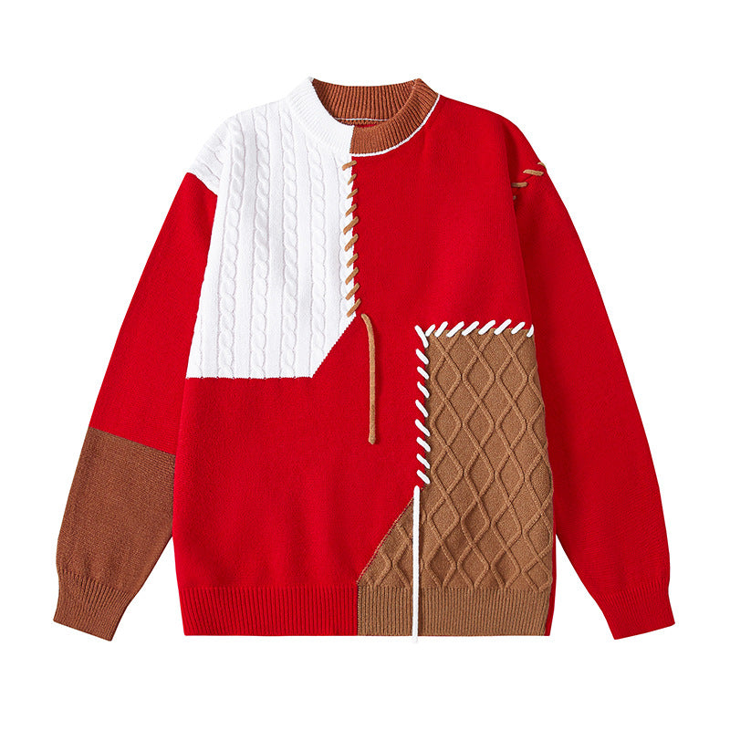 Damenpullunder mit motif patchwork, création unique, détails originaux Berg-Feldt