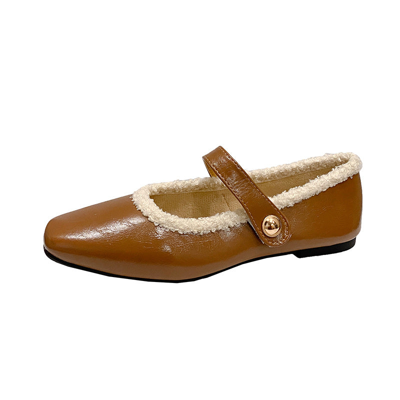 Bequeme Damen Mary Janes mit Fleecefutter von berg-feldt