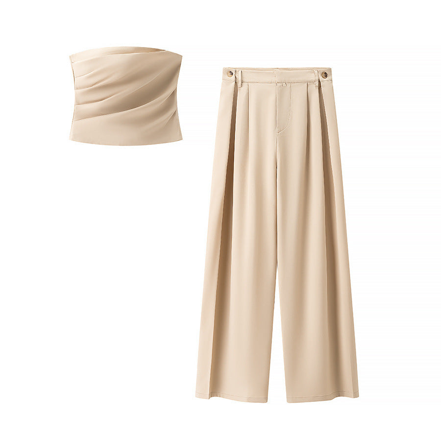 Elegantes Damen-Crop-Top und weit geschnittene Hose Set von berg-feldt