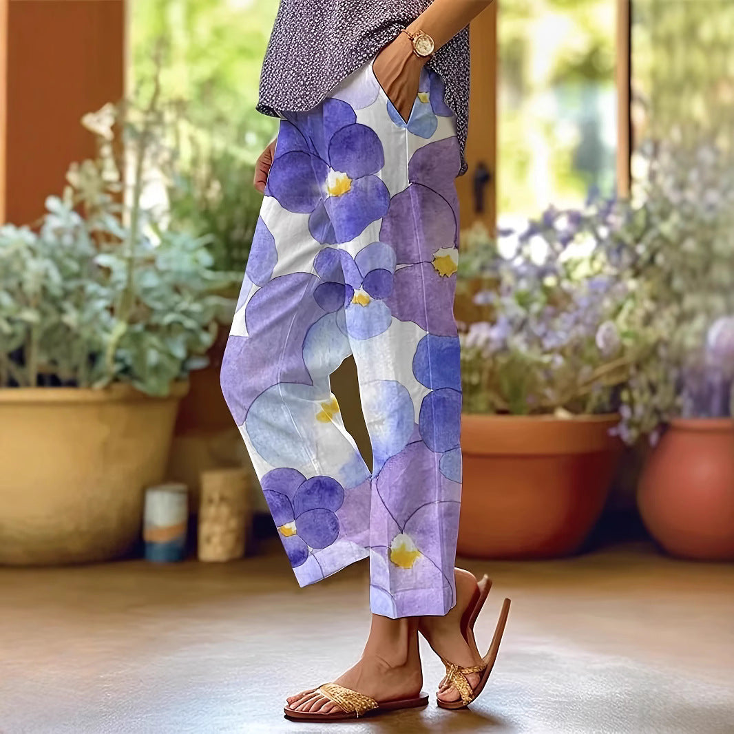 Berg-feldt Damen Palazzohose mit Blumenmuster in Relaxed Fit