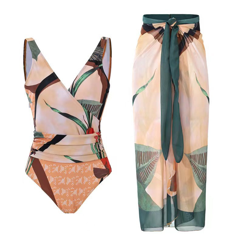 Élégant ensemble maillot de bain portefeuille avec jupe pour femme de berg-feldt
