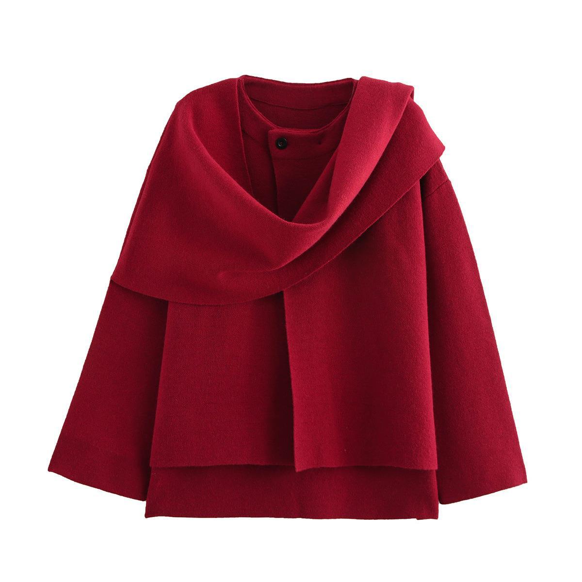 Femme Pull poncho tendance en matière douce Berg-Feldt
