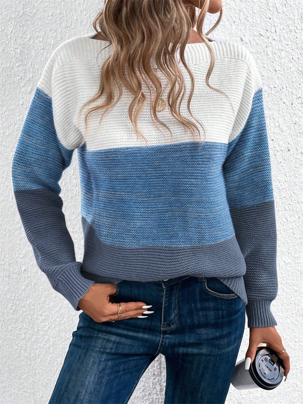 Damen Klassischer Pullover mit Streifenmuster Berg-Feldt