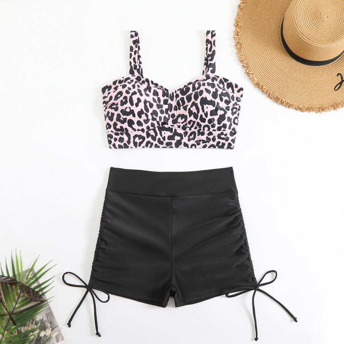 Berg-Feldt Damen Badeanzug Set mit hohem Bund und Cut-Outs