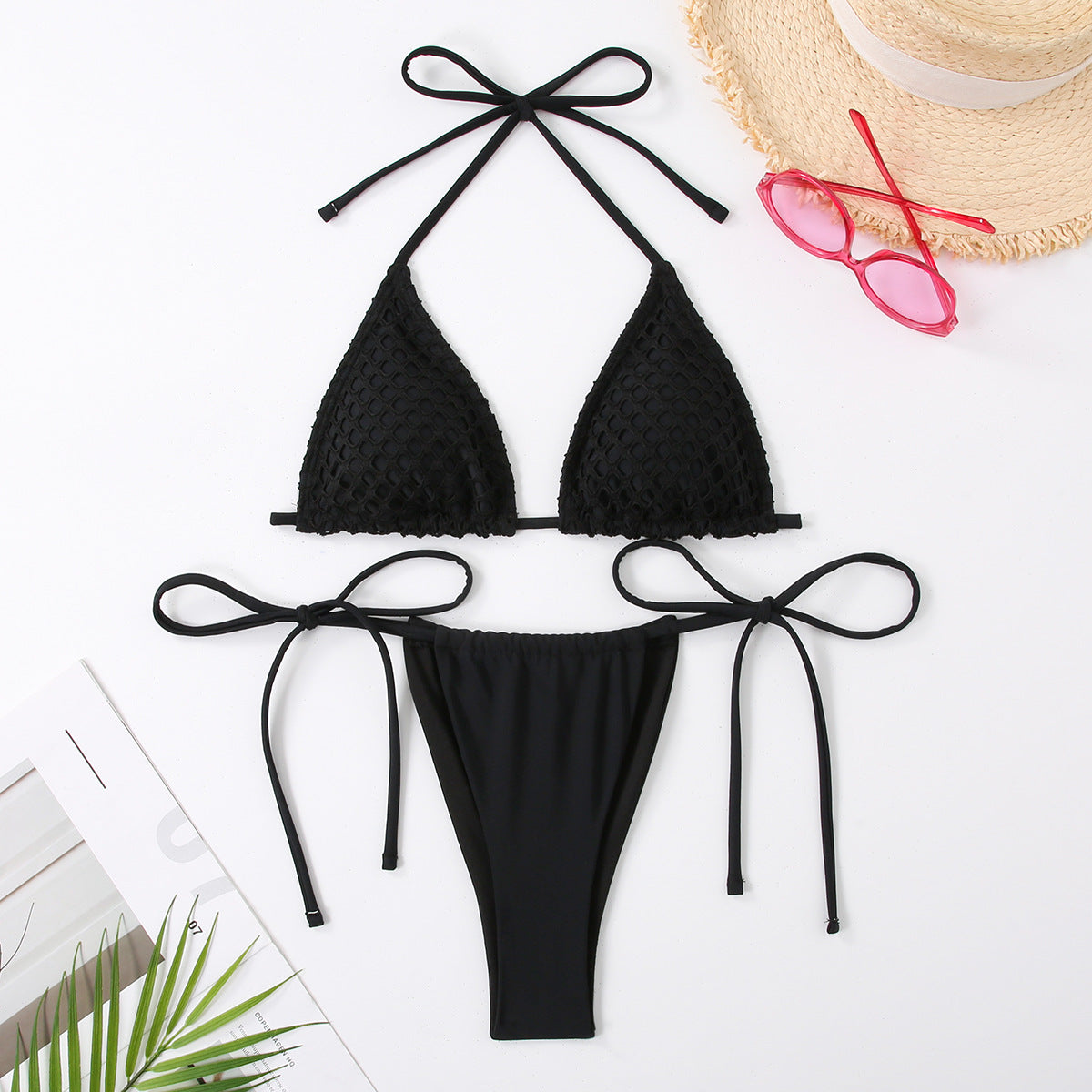 Ensemble de bikini triangle en maille crochetée Berg-Feldt pour femme