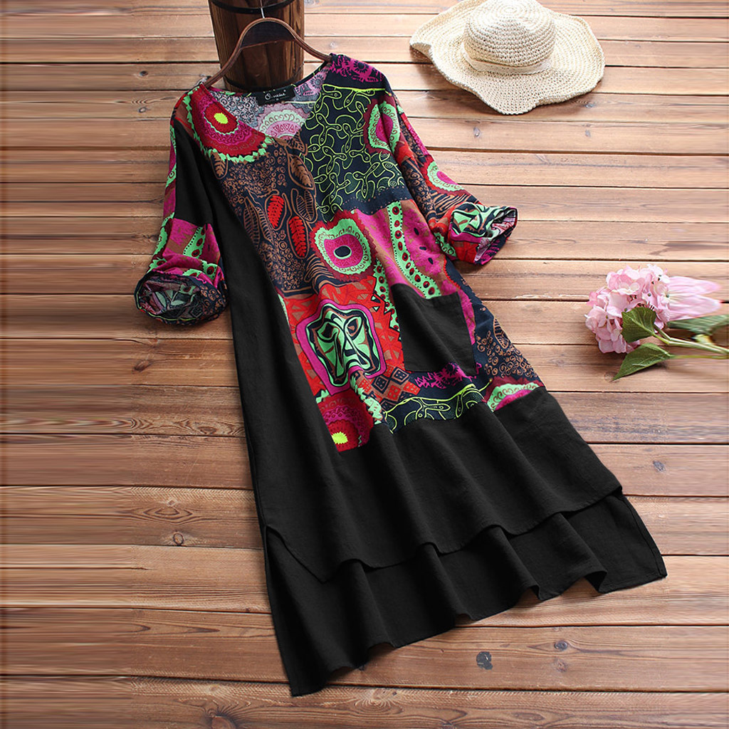 Ginia - Elegantes Kleid mit Mandala Muster